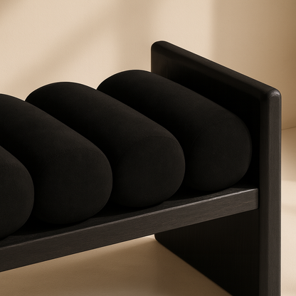 Small Waverly Boucle Fabric Bench