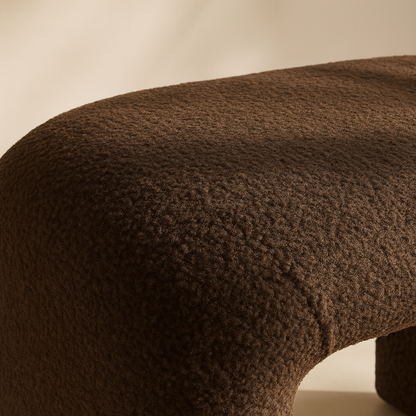 Small Niagara Boucle Fabric Bench