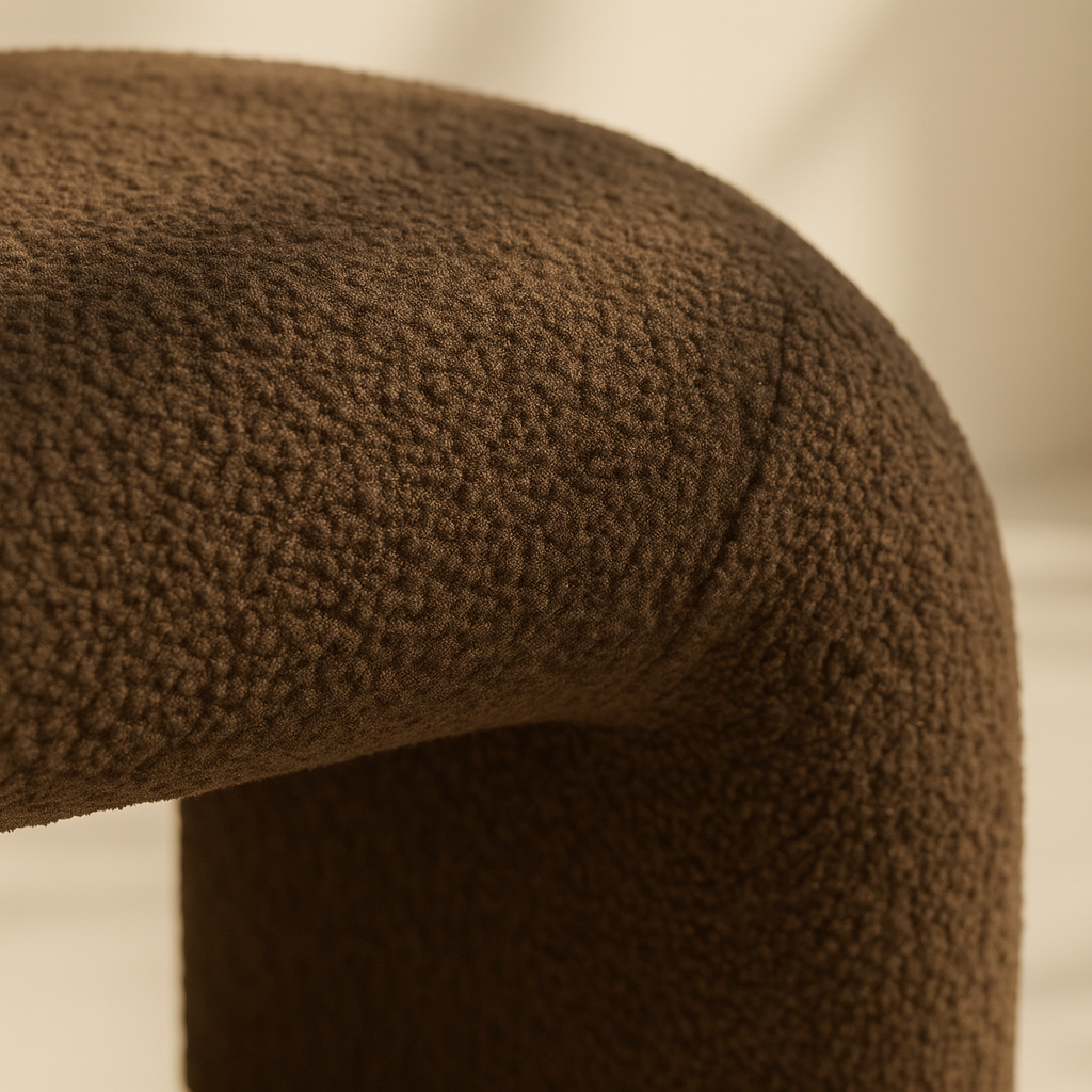 Small Niagara Boucle Fabric Bench