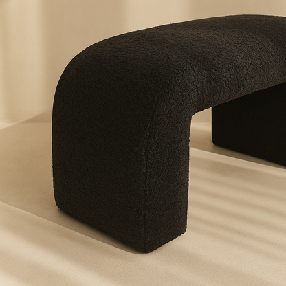 Small Niagara Boucle Fabric Bench
