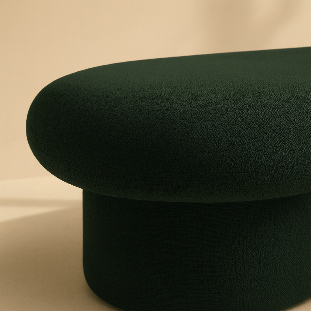 Luka Boucle Fabric Bench