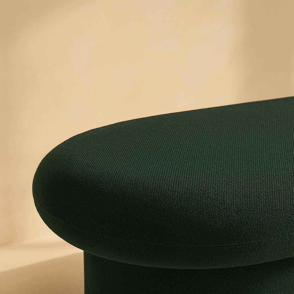 Luka Boucle Fabric Bench