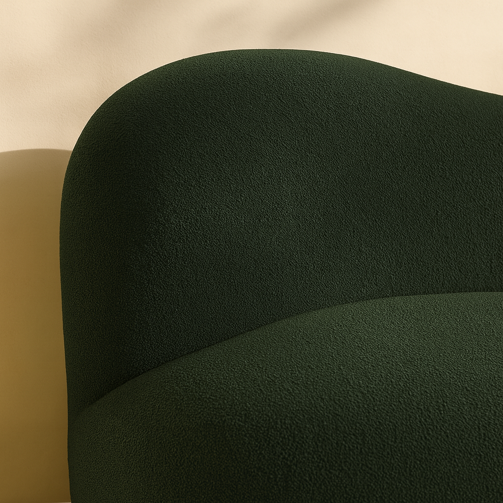 Flair Boucle Fabric Bench