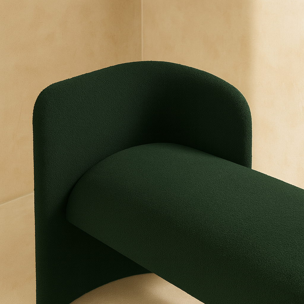 Peyton Boucle Fabric Bench