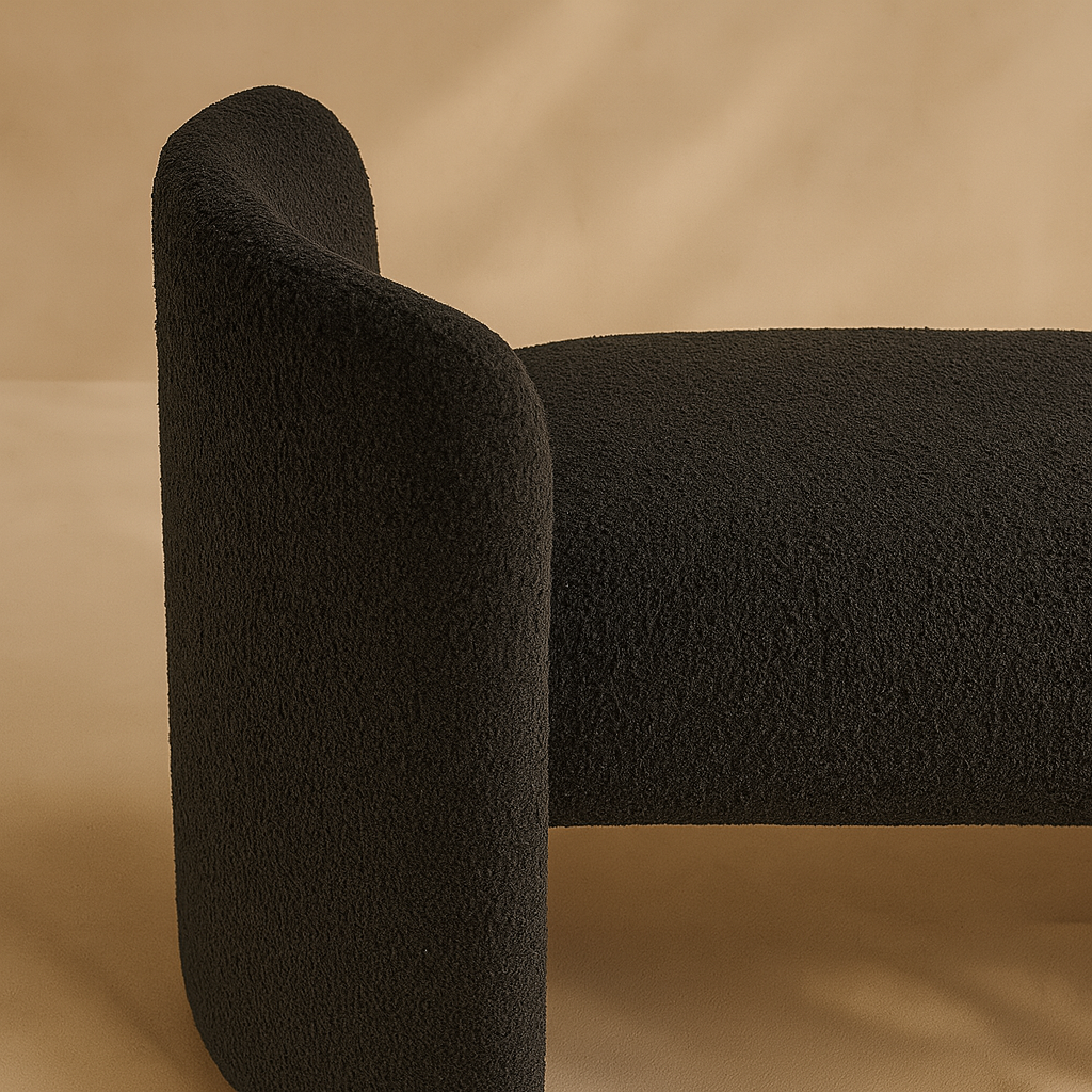 Peyton Boucle Fabric Bench