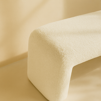 Arc Boucle Fabric Bench