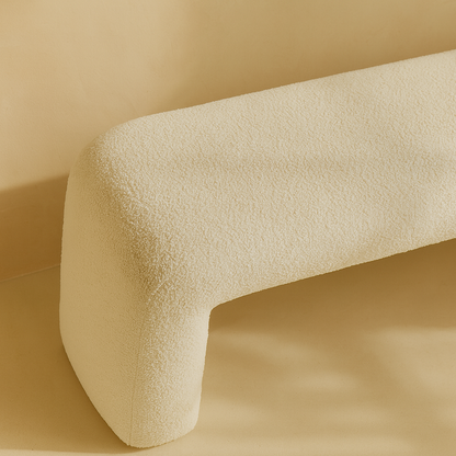 Arc Boucle Fabric Bench
