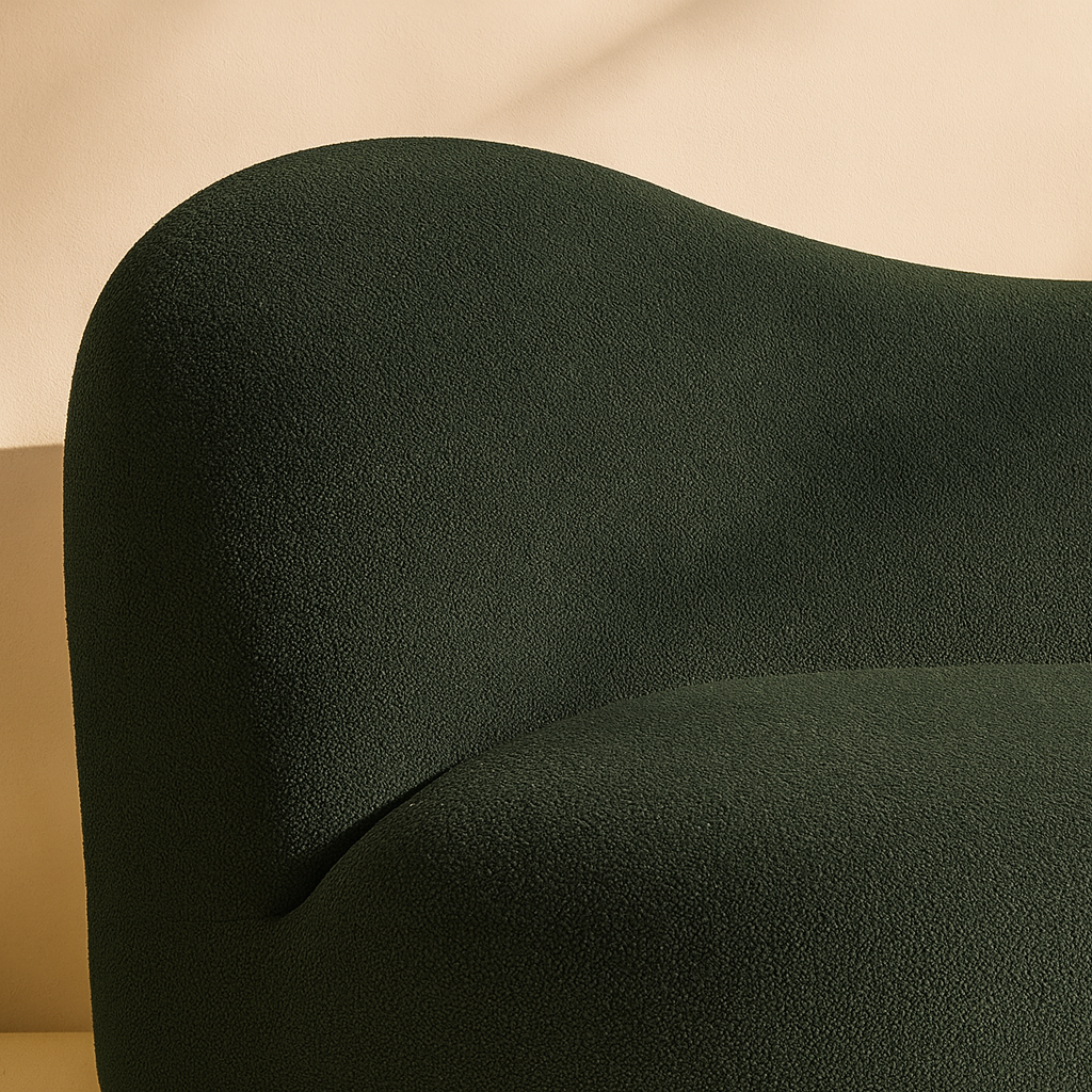 Flair Boucle Fabric Bench