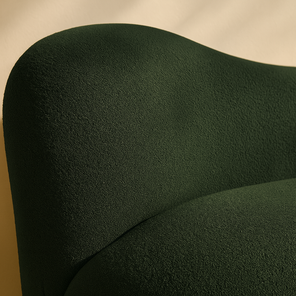 Flair Boucle Fabric Bench