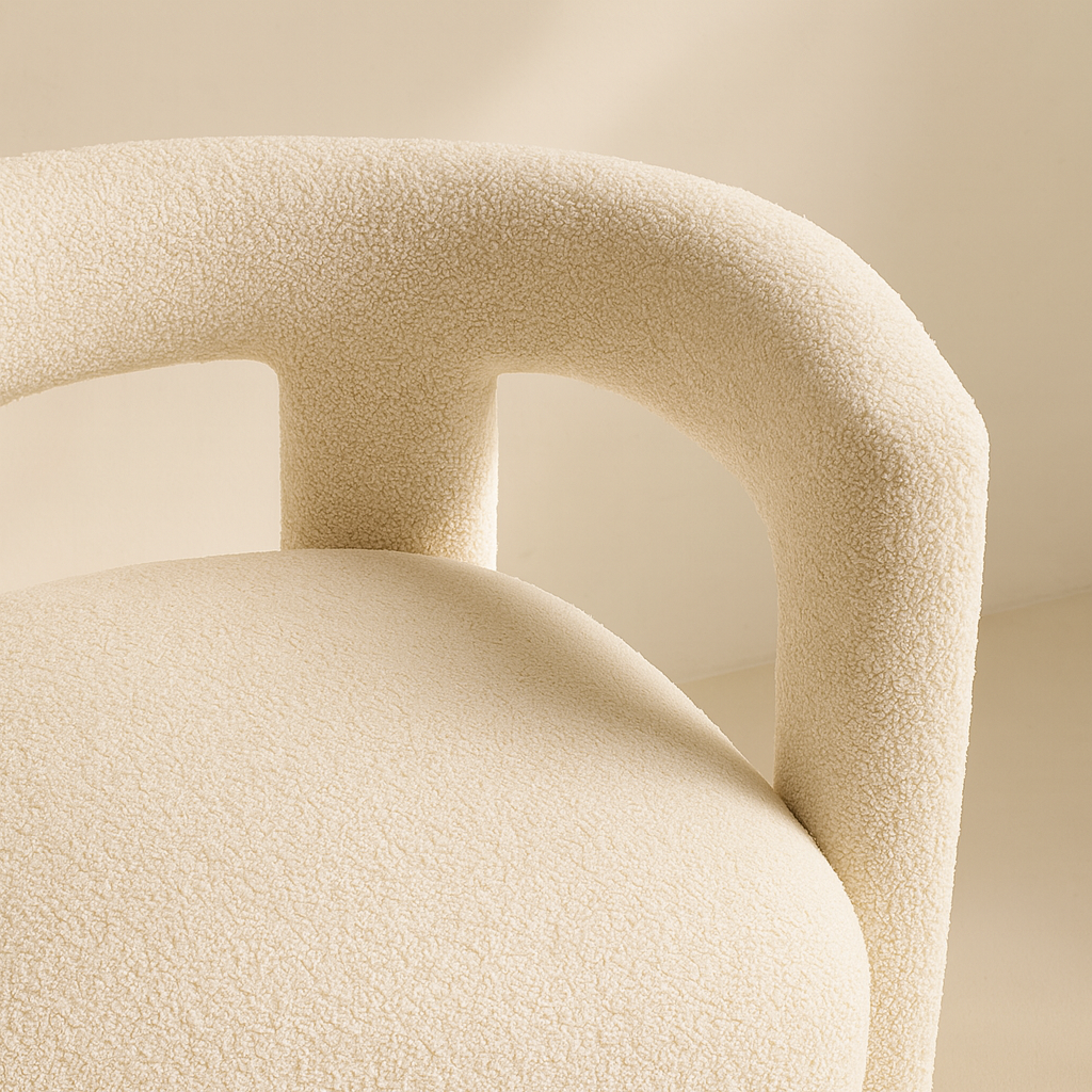 Athena Boucle Fabric Accent | Dining Chair