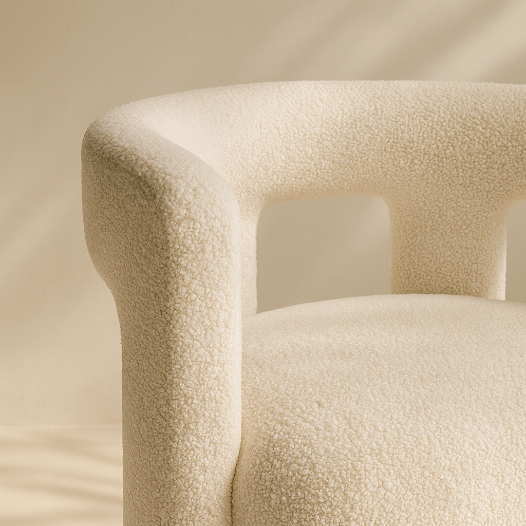Athena Boucle Fabric Accent | Dining Chair