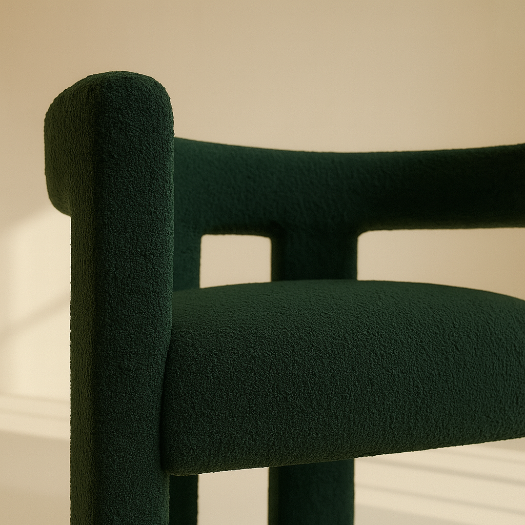 Athena Boucle Fabric Accent | Dining Chair