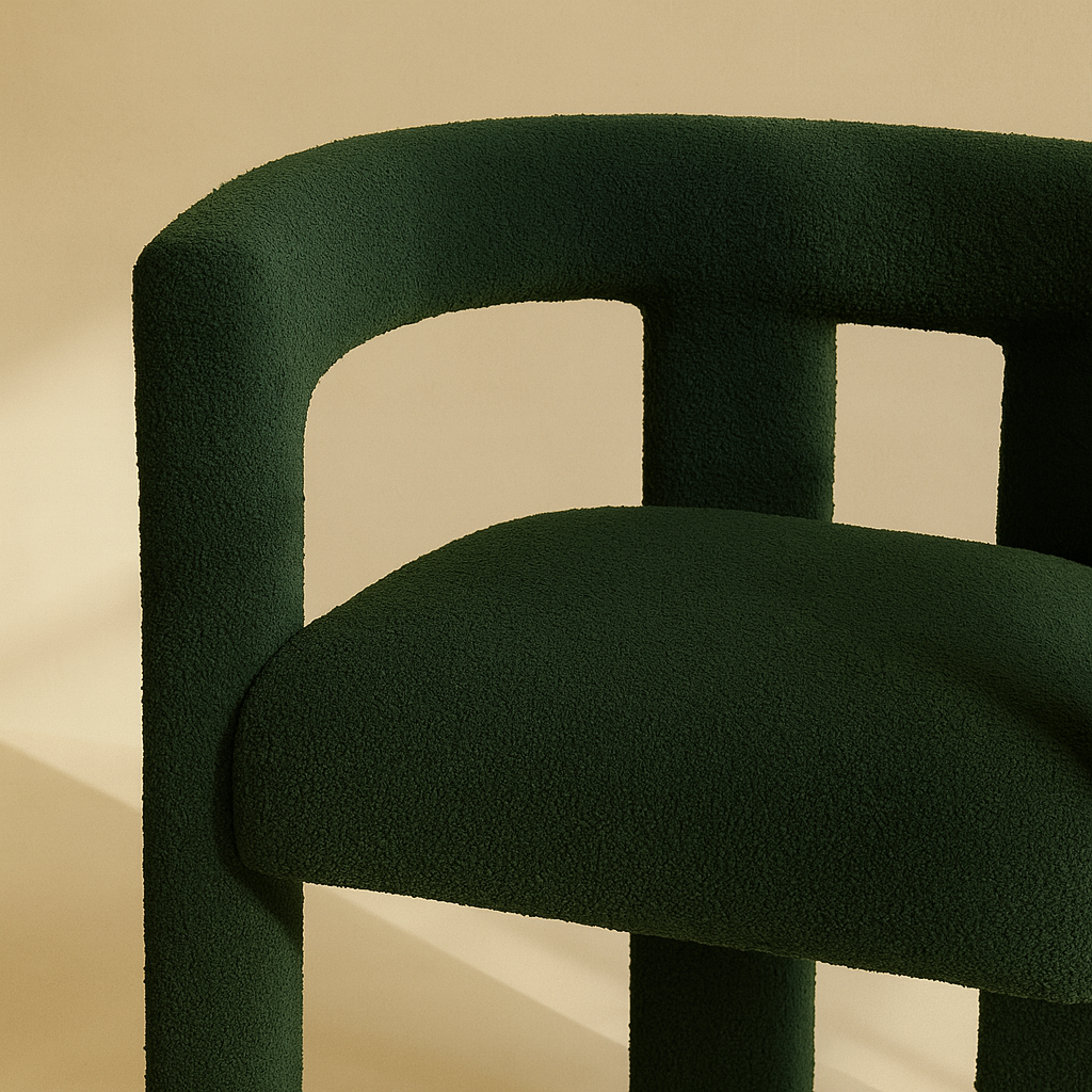 Athena Boucle Fabric Accent | Dining Chair