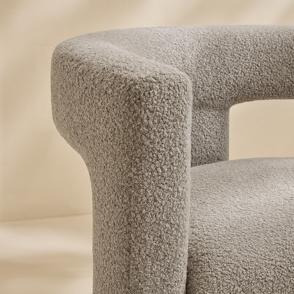 Athena Boucle Fabric Accent | Dining Chair