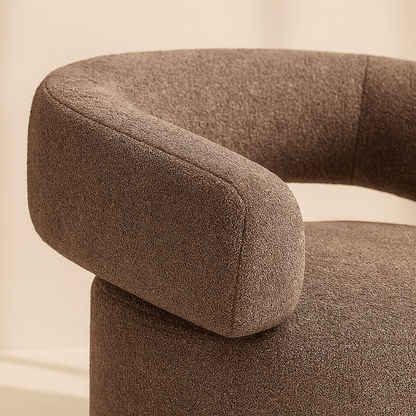 Niya Linen Textured Fabric Swivel Accent Chair
