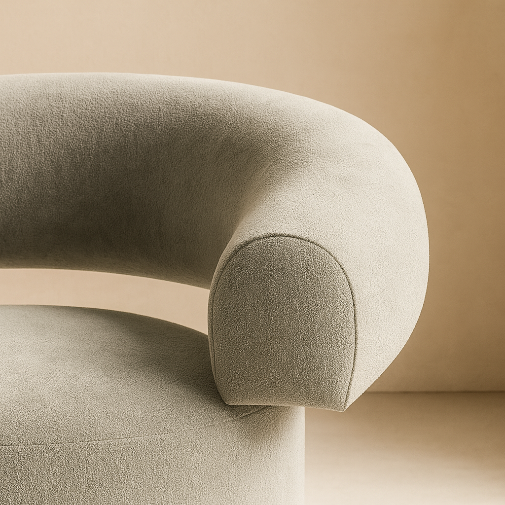 Niya Linen Textured Fabric Swivel Accent Chair