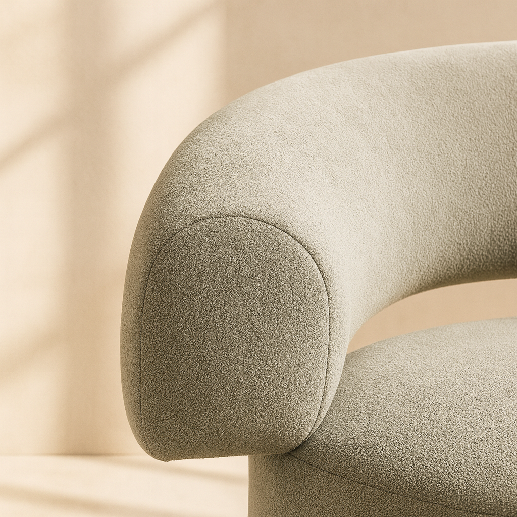 Niya Linen Textured Fabric Swivel Accent Chair