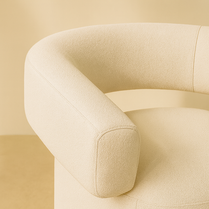 Niya Linen Textured Fabric Swivel Accent Chair