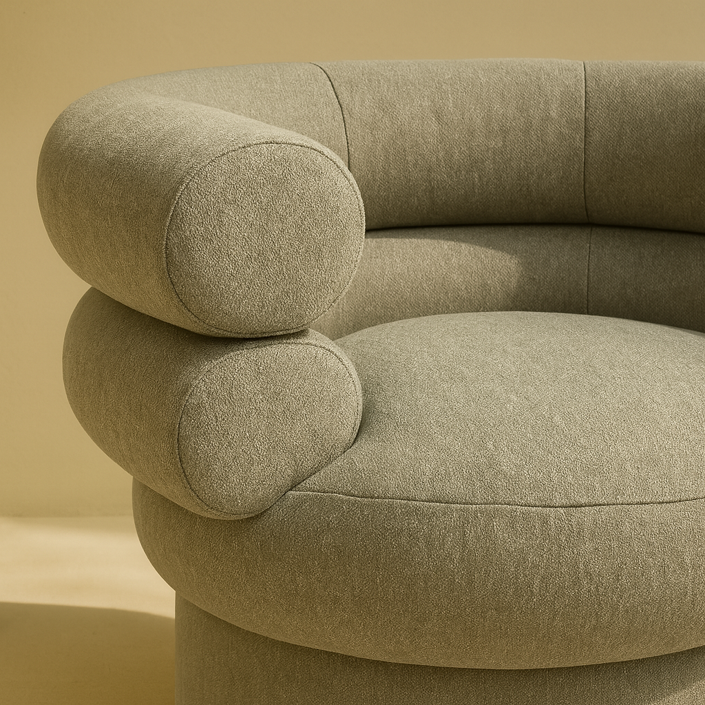 Valentina Linen Fabric Accent Chair