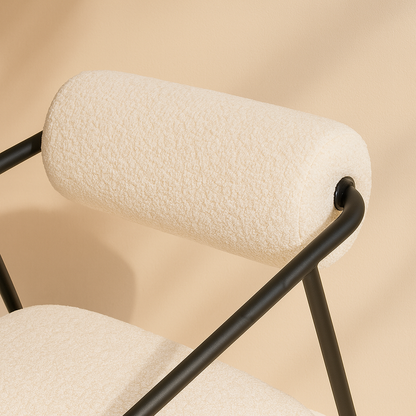 Carly Boucle Fabric Accent Chair