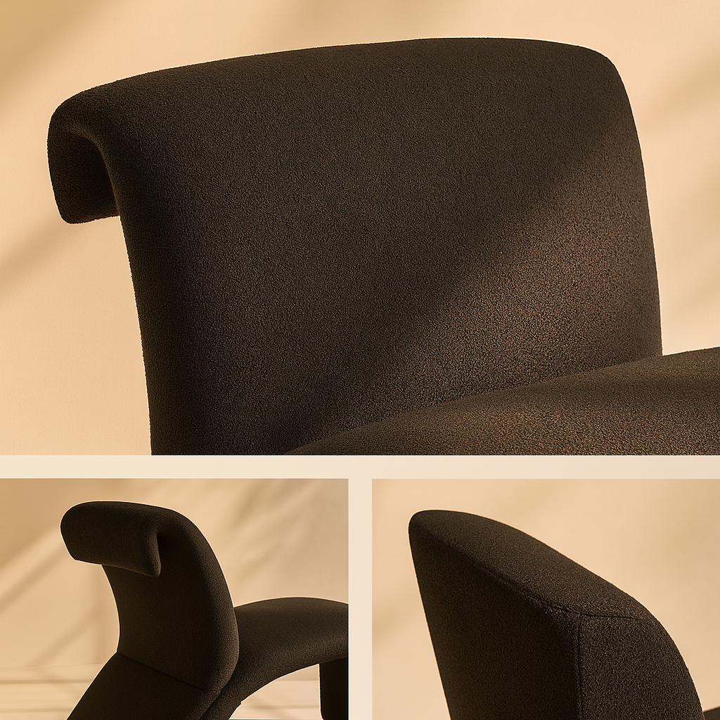 Mulberry Boucle Accent Chair