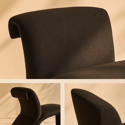 Mulberry Boucle Accent Chair