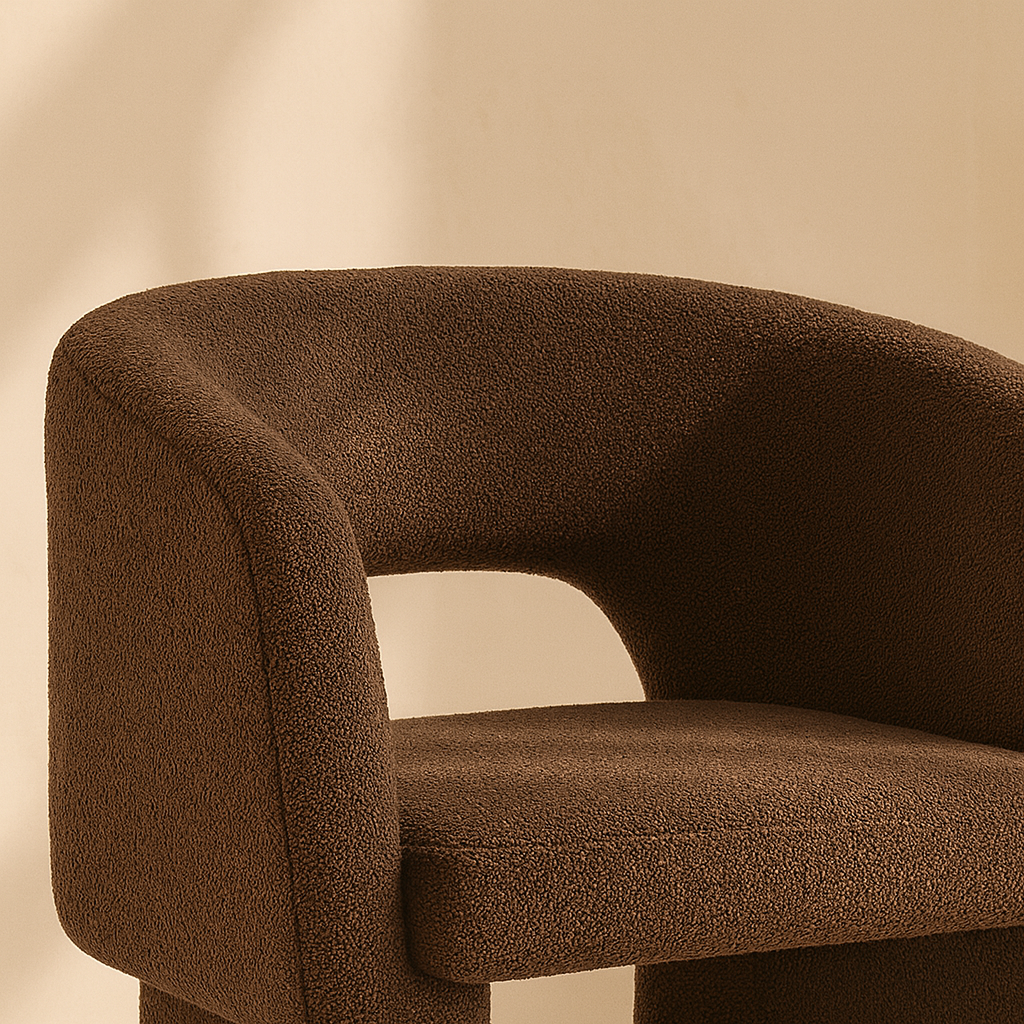 Emmet Boucle Fabric Accent Chair