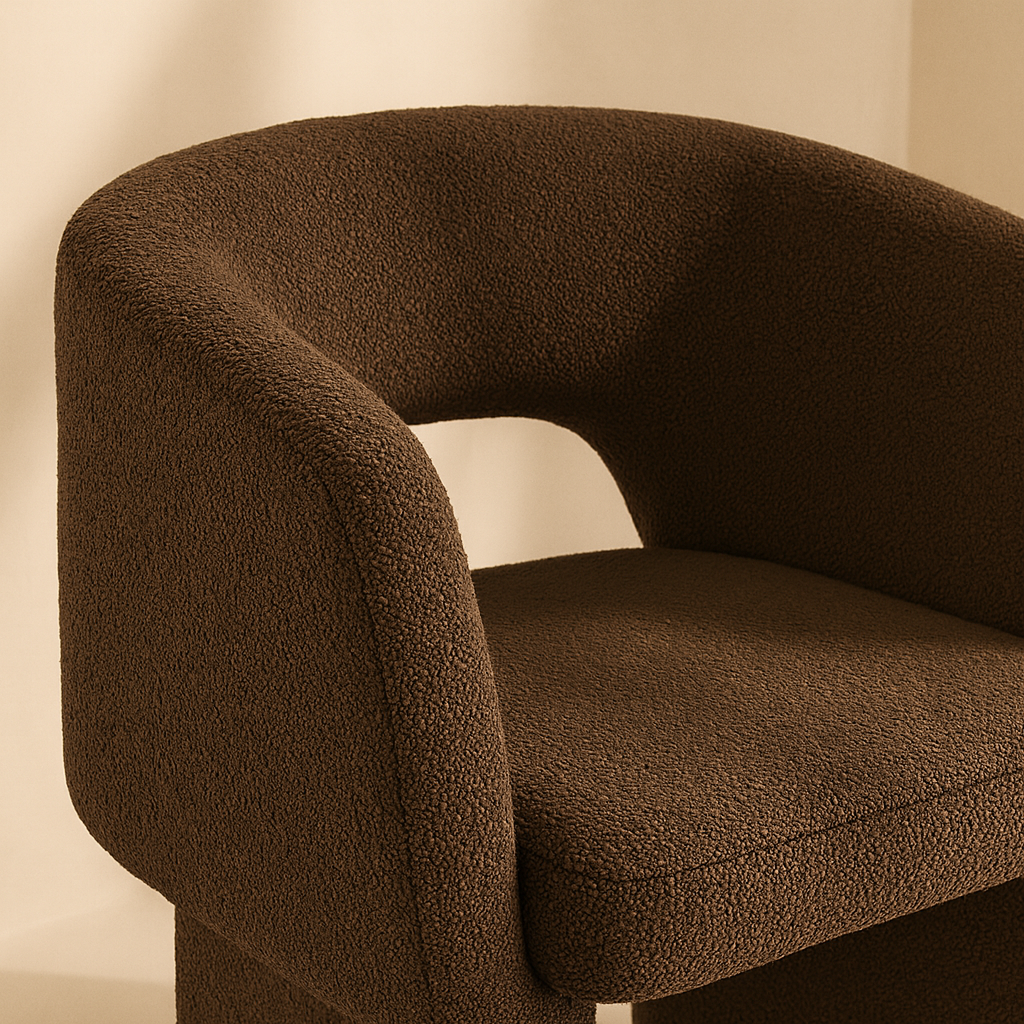 Emmet Boucle Fabric Accent Chair