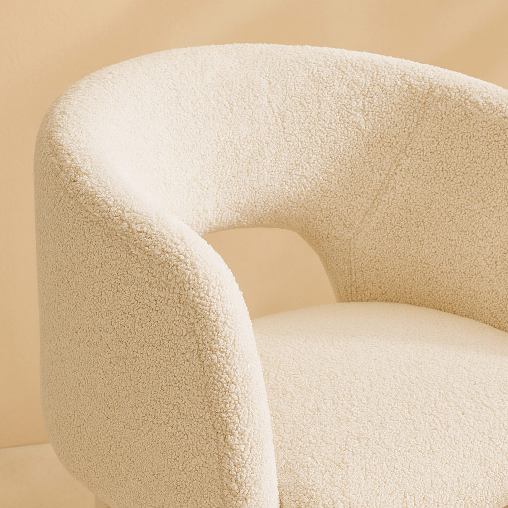 Emmet Boucle Fabric Accent Chair