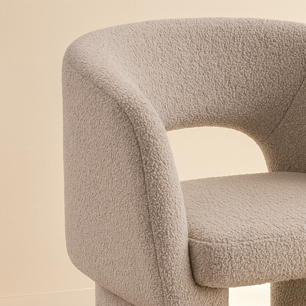 Emmet Boucle Fabric Accent Chair