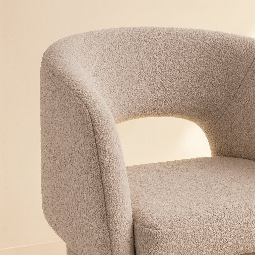 Emmet Boucle Fabric Accent Chair