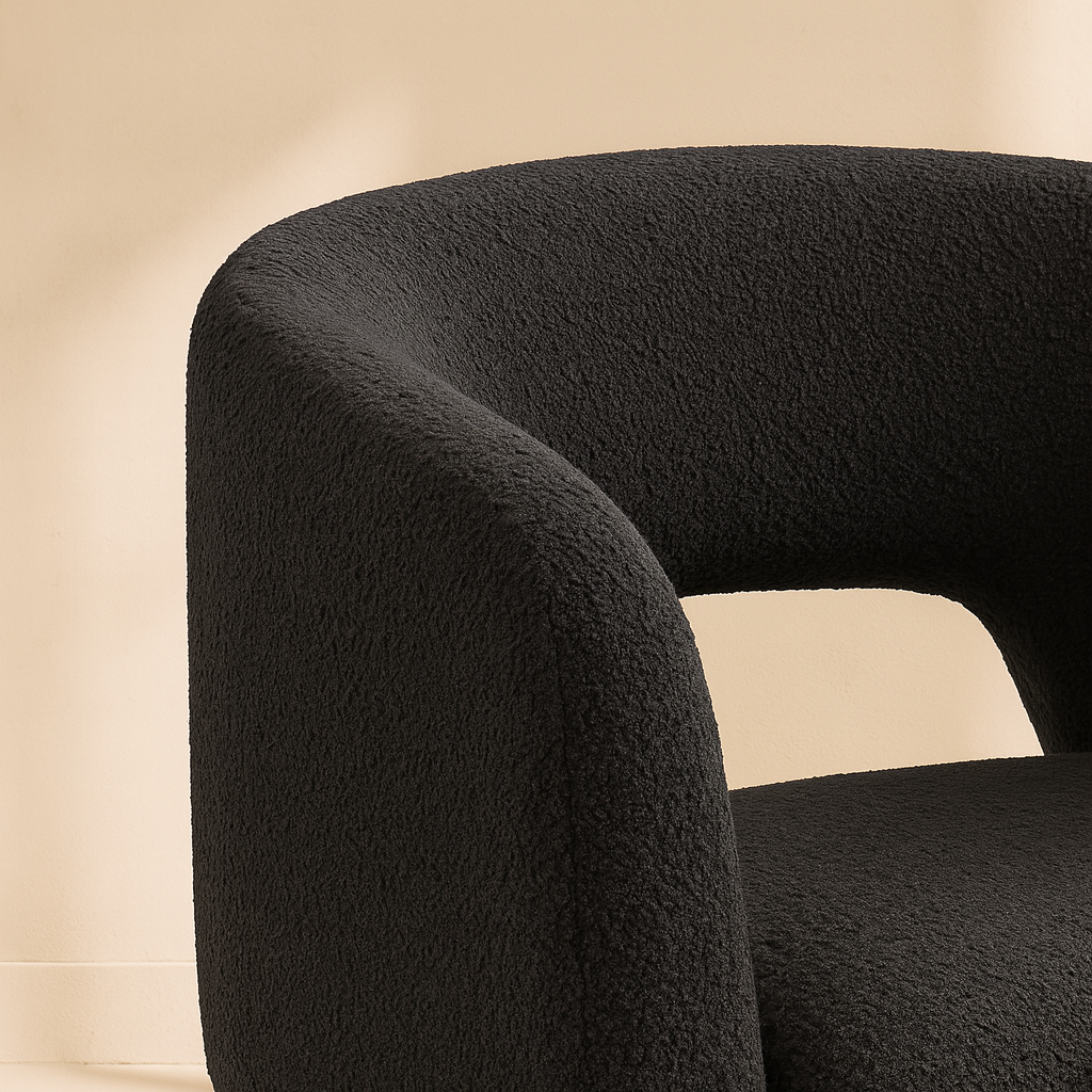 Emmet Boucle Fabric Accent Chair