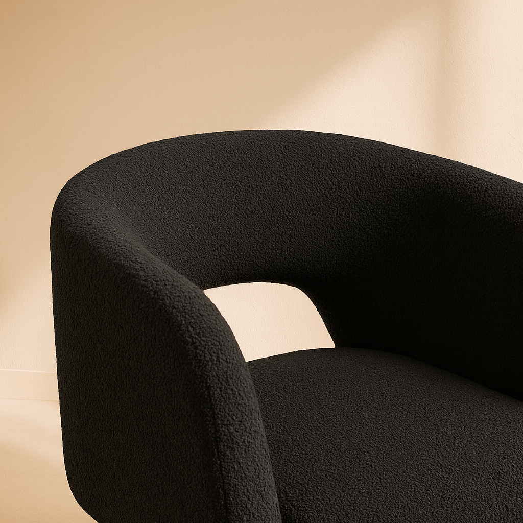 Emmet Boucle Fabric Accent Chair