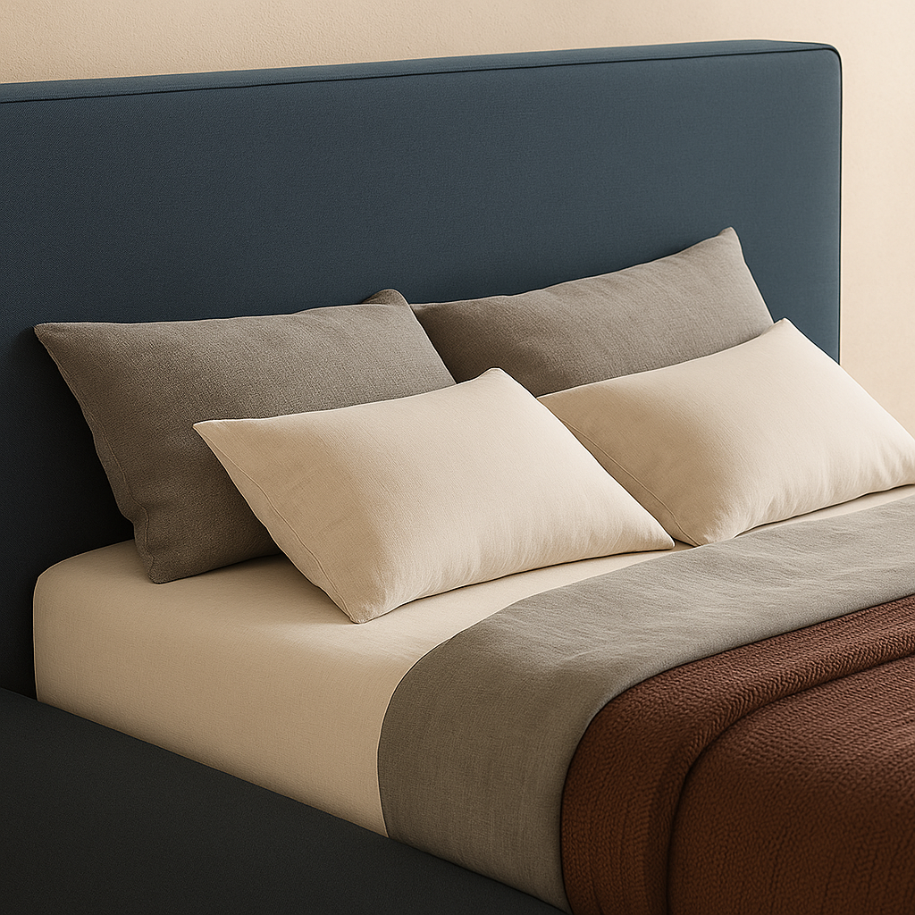 Devin Linen Fabric Bed