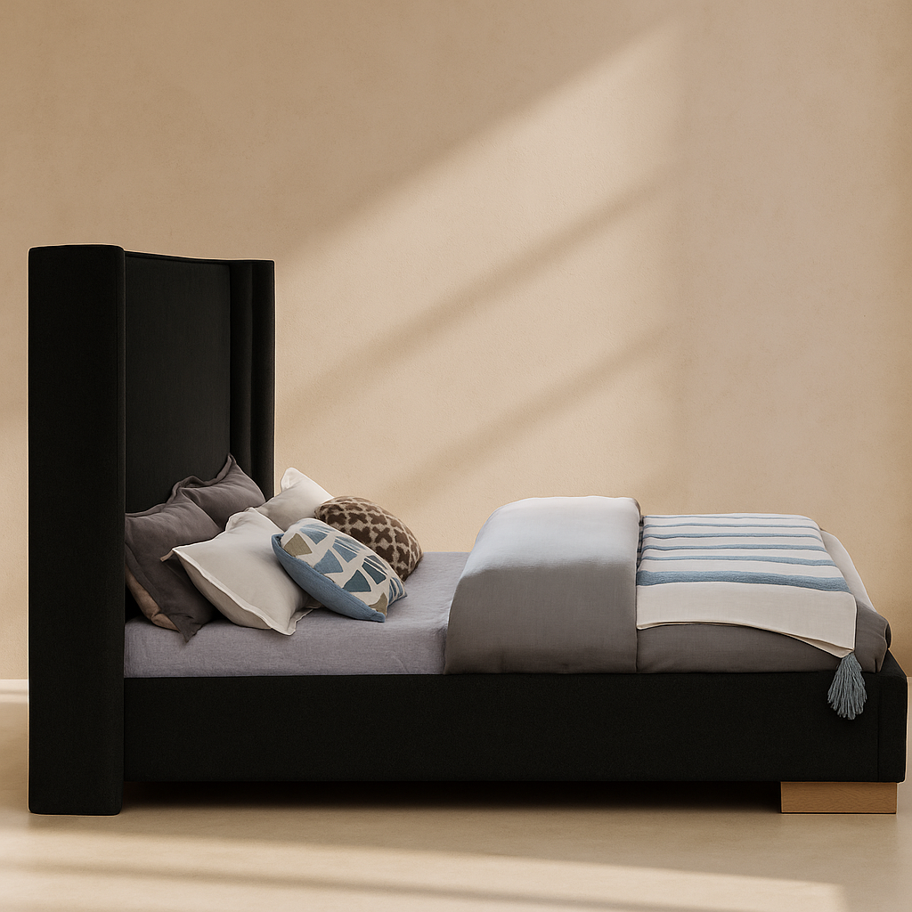 Halton Boucle Fabric Bed