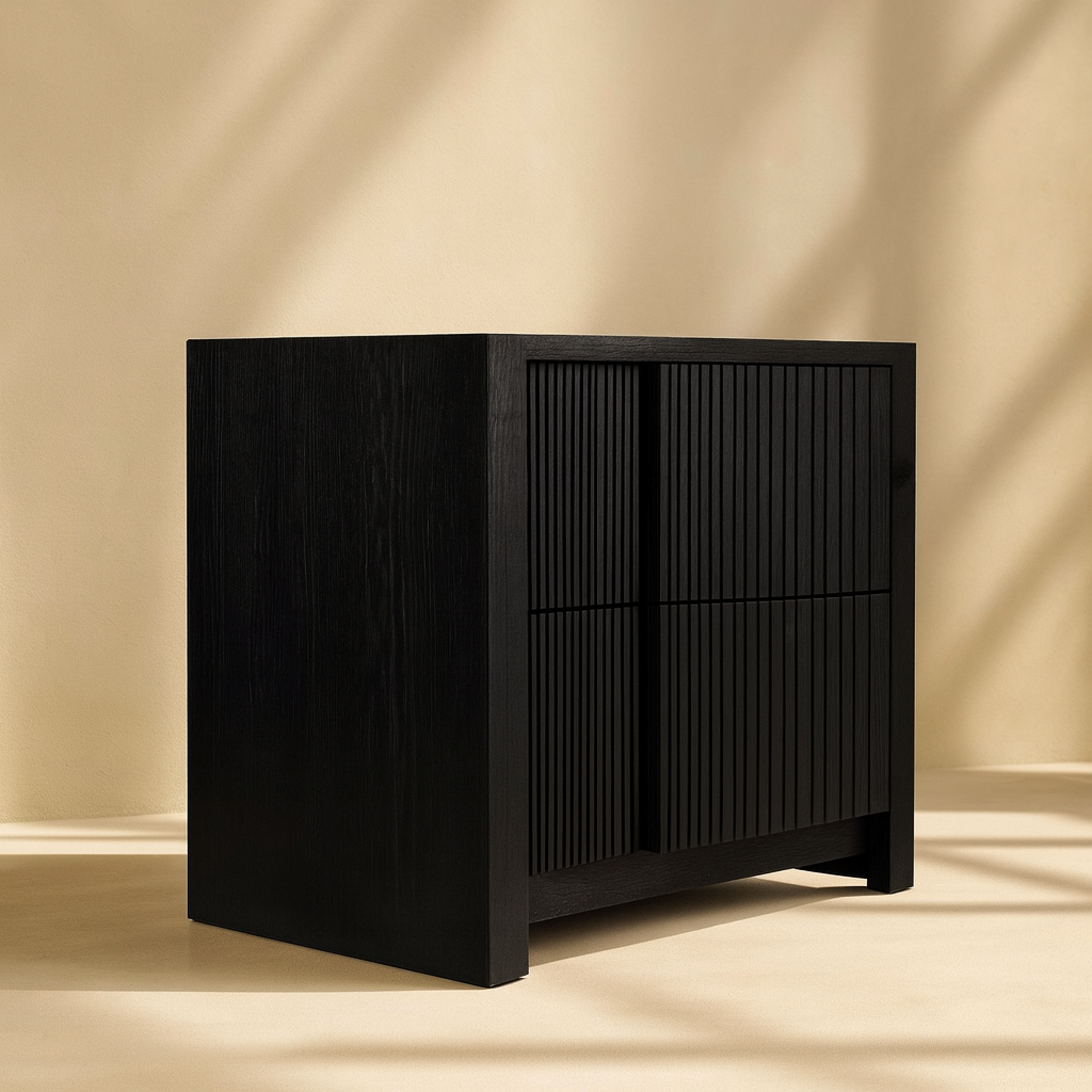 Fluted Nightstand