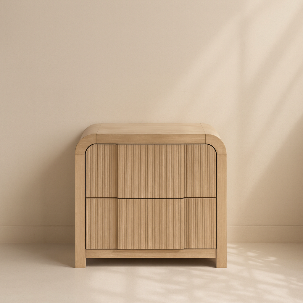 Fluted Nightstand