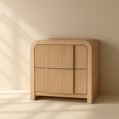 Fluted Nightstand
