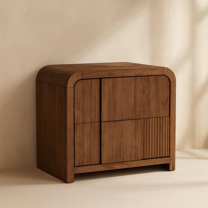Fluted Nightstand