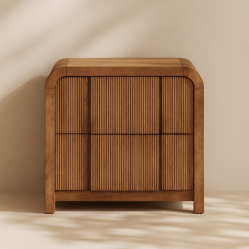 Fluted Nightstand