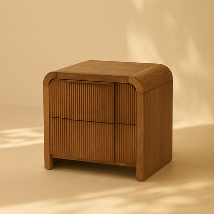 Fluted Nightstand