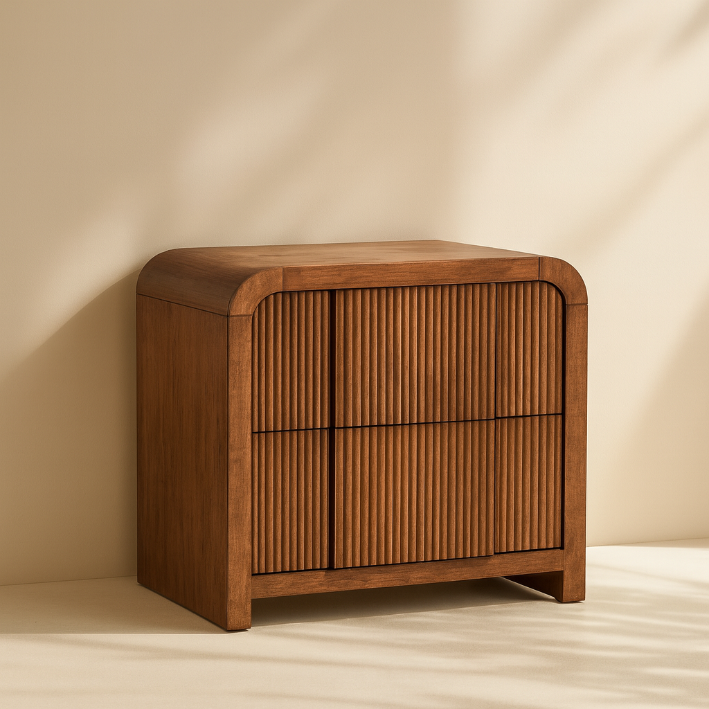 Fluted Nightstand