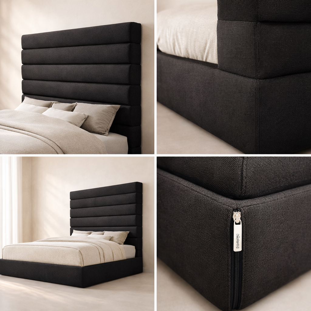 Adam Chenille Fabric 89" Bed