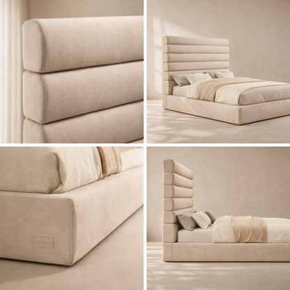 Adam Chenille Fabric 89" Bed