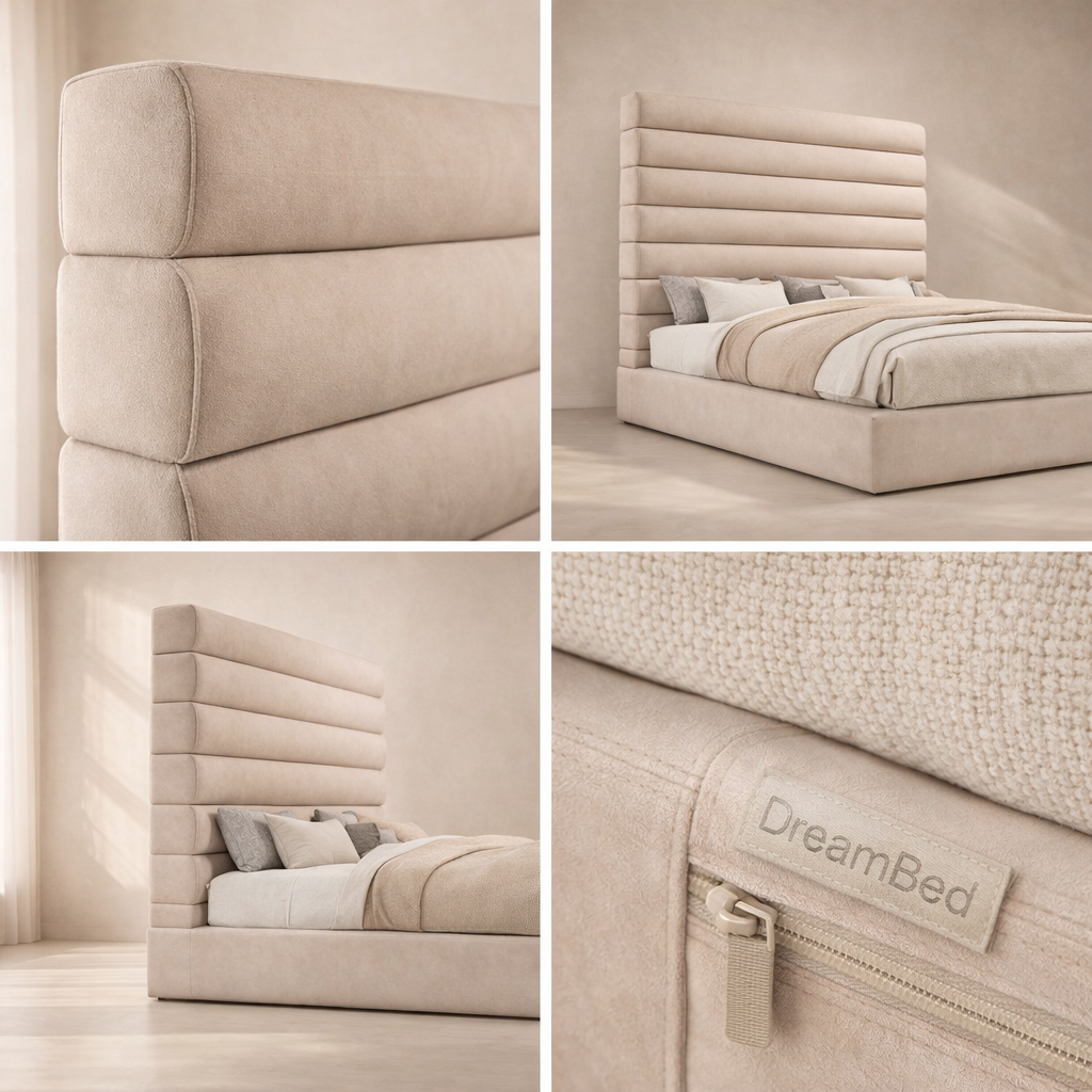 Adam Chenille Fabric 89" Bed