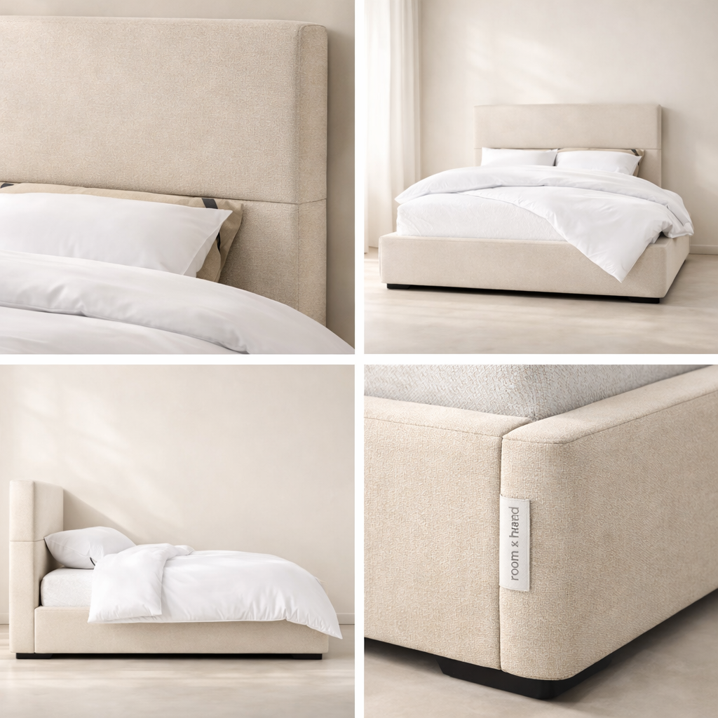 Alfie Linen Fabric Bed