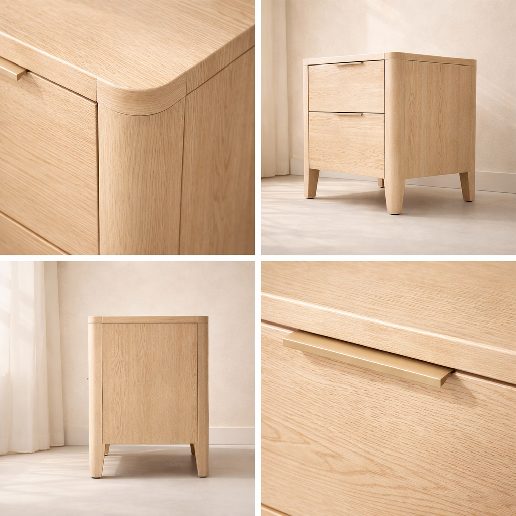 Cresthill Burl Wood Nightstand