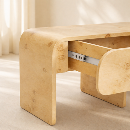 Cresthill Burl Wood Nightstand