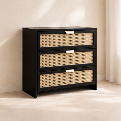 Sage solid Wood and Natural Cane Dresser