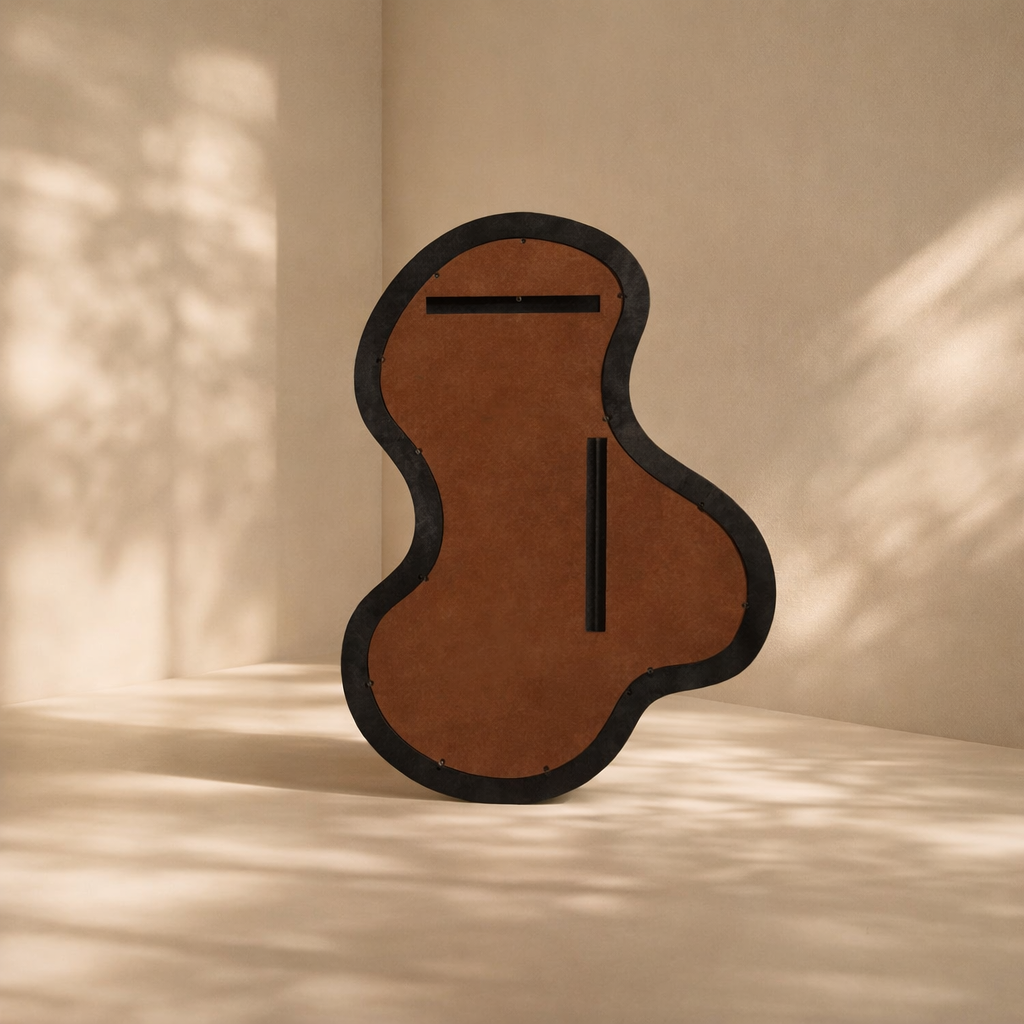 Oblique Acacia Wood Mirror